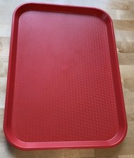 VINTAGE RED CAMBRO CAFETERIA PRESTAURANT SERVING TRAY LUNCH TRAY 16 x 12 USA