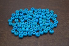 140 PCS DYED TURQUOISE ROUND BUFFALO BONE BEADING BEADS 6MM 173