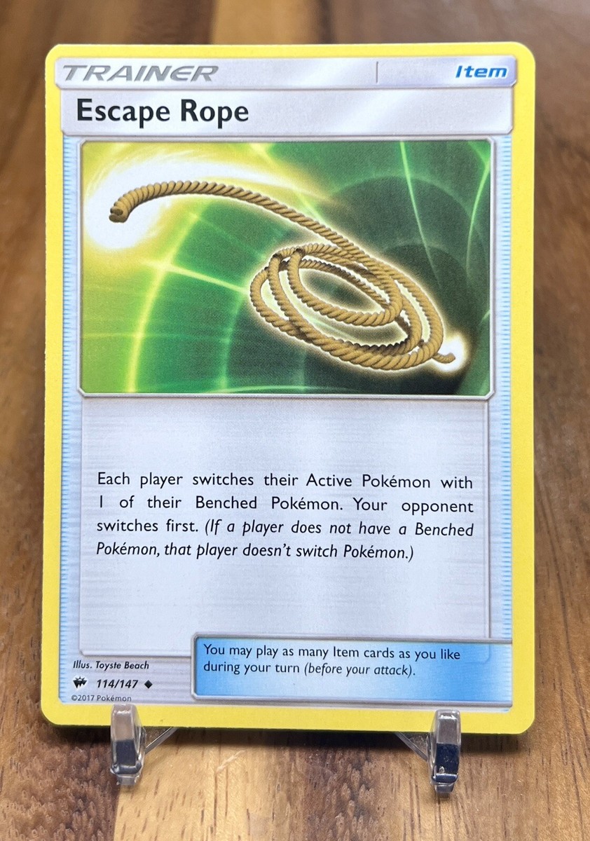 escape rope pokemon card PokemonTCG for Beginners - #Shorts they dont switch Pokmon.) You may play any number of Item cards during your turn. Escape Rope (sm3H 62/51) -