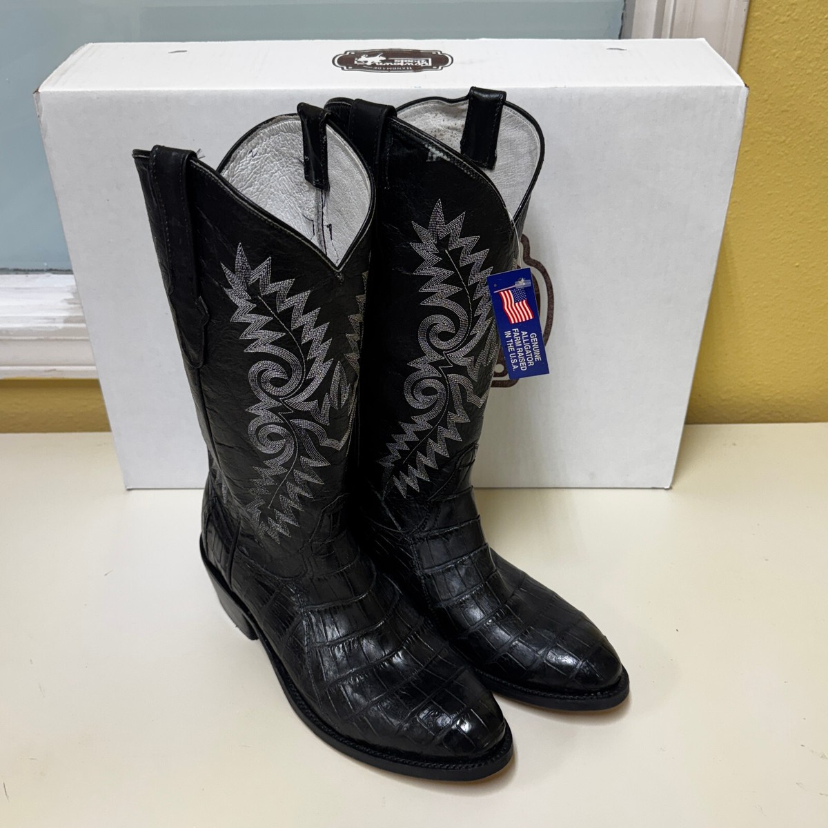 Cowtown Boots W8896 - Men's Alligator Skin Cowboy Boots! - HAND