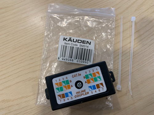 Kauden SM314 Coupler for data cable IDC Inline Cat 5E Black x19 Units - 第 2/4 張圖片
