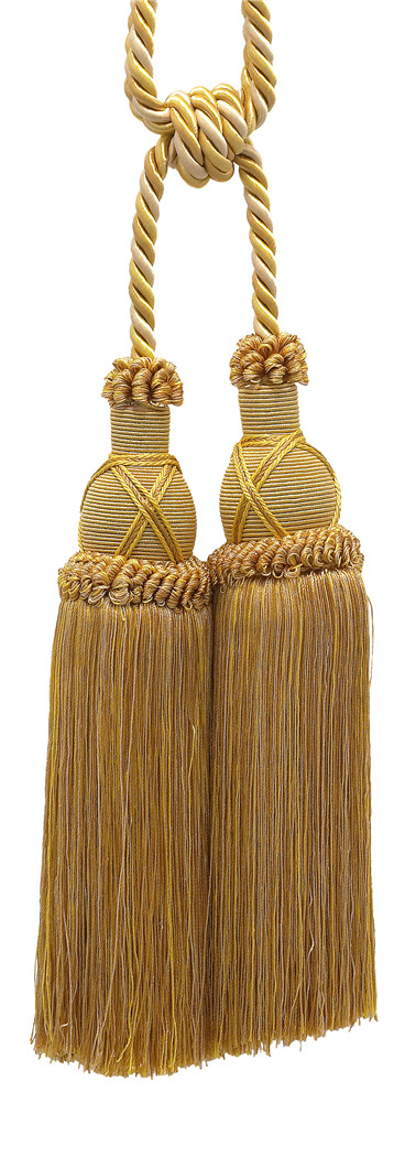 DÉCOPRO Double Tassel Tieback, Color# 4975 - Rustic Gold [Sold Individually]