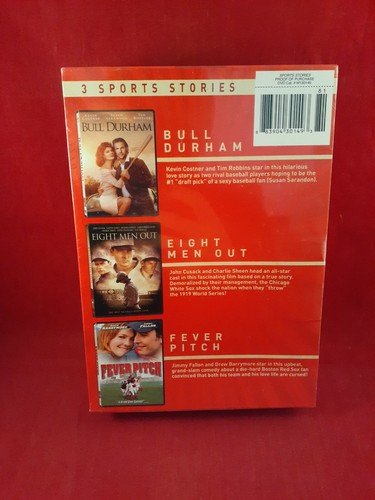 Bull Durham/Eight Men Out/Fever Pitch - 3 Great Baseball Films On 3 DVDS! NIB - Picture 2 of 5