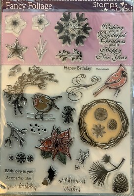 Stempel von Chloe Fancy Foliage Weihnachten Papercrafting Clear Stamps Set A4