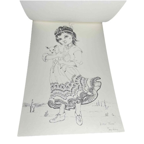 VTG Red Farm Studio Heritage Dolls COLORING BOOK 6 Pages Attached Complete 18" - Picture 5 of 8