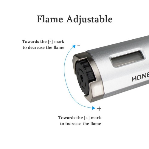 Refillable Butane Torch Lighter Adjustable Cigar Lighter 2 Jet Flame Lighter - Picture 8 of 11
