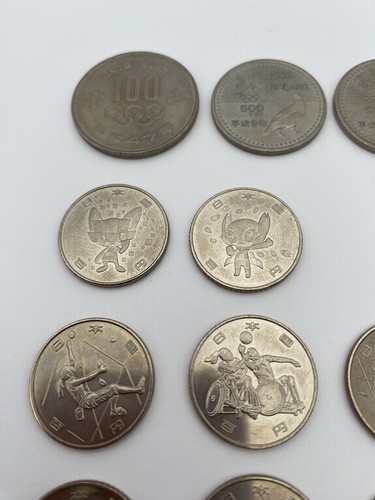 Japan 500 Yen 100 Yen Silver Mix Coin Olympics 20 Set Sport 1964 To 2020 - Picture 5 of 23