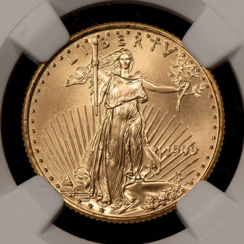1999 G$10 1/4 oz Gold American Eagle - Thomas Uram - NGC MS 69 - SKU-G4113 - Picture 3 of 4