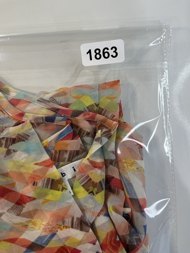 Cabi Avery ärmellose transparente Tunika mit Knopfleiste XL bunt lässig Normcore Geo - Bild 9 von 9