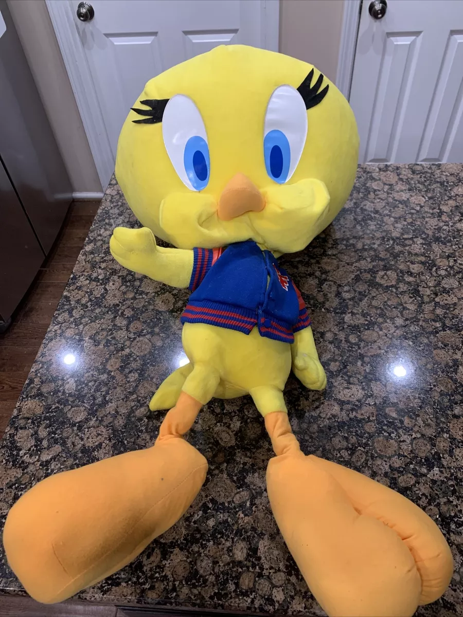 Giant Jumbo Six Flags Looney Tunes Tweety Varsity Jacket Plush Stuffed 37