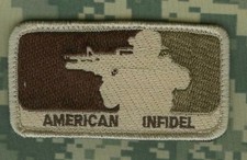 WAR ON TERROR ARMED FORCES SANDBOX DEPLOYMENT AMERICAN INFIDEL vêlkrö (DD) PATCH