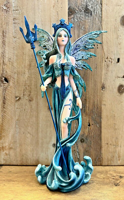 Fairy Water With Trident Resin Figurine 10'' x 4.5''