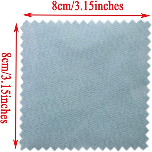 50Pcs Jewelry Cleaning Cloth Polishing Cleaning Cloths for Sterling Silver Gold - Picture 2 of 7