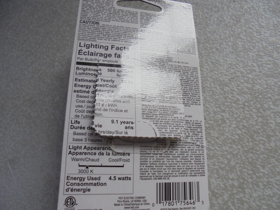 Feit Electric 40Watt Equivalent T4 Dimmable G9 Bi-Pin LED Light Warm White 12PK - Image 3 of 3