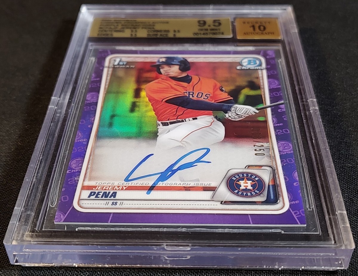 BGS 9.5/10 RC AUTO /250 JEREMY PENA PURPLE REF ⚡SP ROOKIE 2020