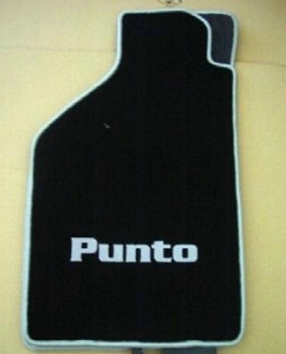 Tapis de sol en velours Fiat Punto 1 noir gris - Moquette voiture sur mesure