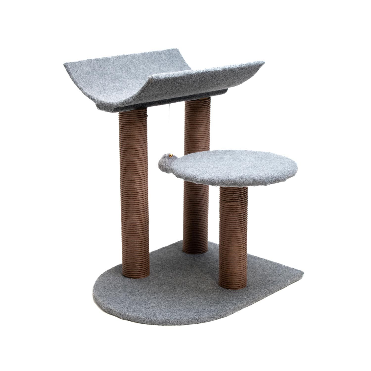 AQPETFRIENDS Lisbon Tiragraffi In Sisal 58 Cm Grigio
