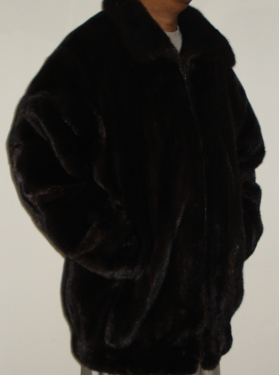 ジャケット・アウター American legend MINK coat Free size Men's American Legend Ranch Mink fur Jacket Size 42-44 FREE