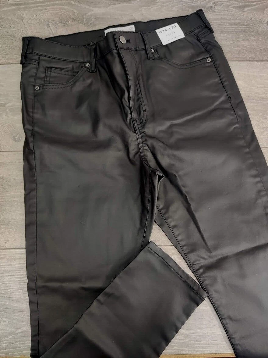Topshop jamie hotsell black coated jeans