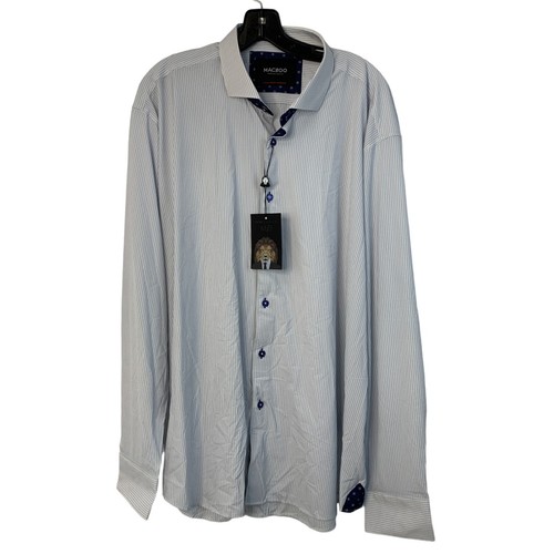 Maceoo Men's Einstein Mid Check White Sport Shirt 3XL 4-Way Stretch NWT 7425