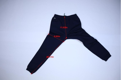 Lacoste Youth Kids Cotton Blend Sweatpants Navy Blue Casual Lounge Unisex 16 $80 - Picture 4 of 11