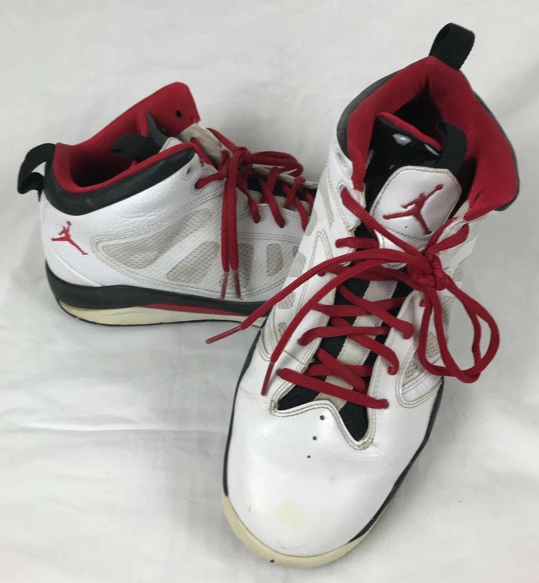 Nike Jordan Flight Team 11 Athletic Sneakers Sz 9.5 M White Red Black 428777 120