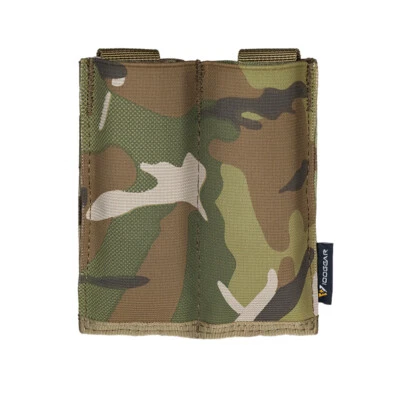 IDOGEAR Táctico Elástico MOLLE Mag Bolsa Doble 9mm Cargador Bolsa Caza Camuflaje
