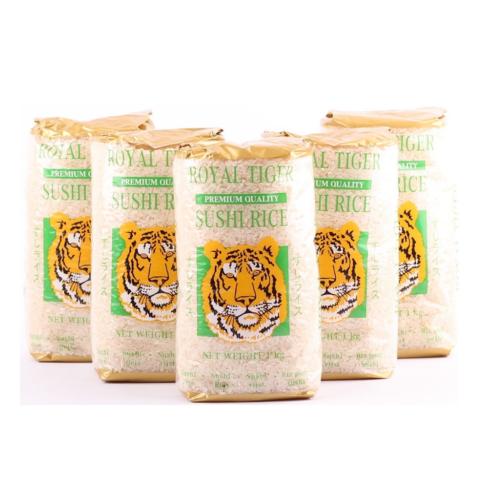 ANGEBOT: 5 x ROYAL TIGER Sushireis Reis 1kg Risottoreis Rundkorn Sushi Risotto 5