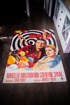 BREAK UP Mastroianni French Grande Vintage Movie Poster Original 1965