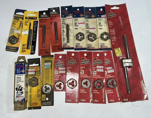 DeWalt Irwin and more Tap & Die Set with Drill Bit and Reamer Wrench Set of 17