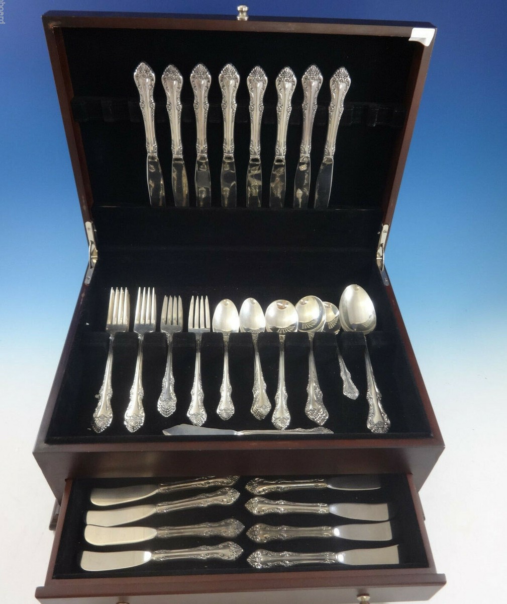 Melbourne by Oneida Sterling Silver Flatware Set For 8 Service 52