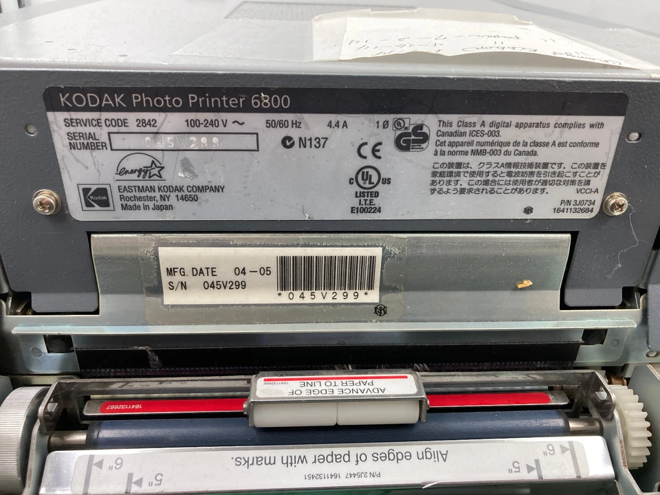 Kodak Digital Photo Thermal Printer 6800 With Power Cord 46128 Prints No Cover - Image 3 of 4