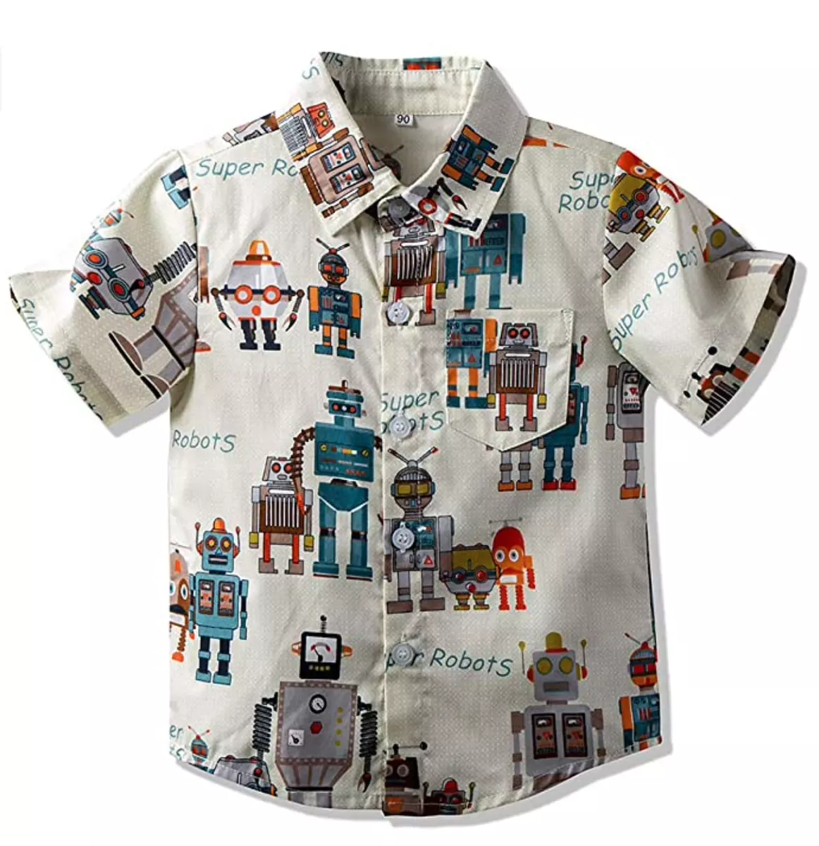 Boys Short Sleeve Robot Graphic Tee