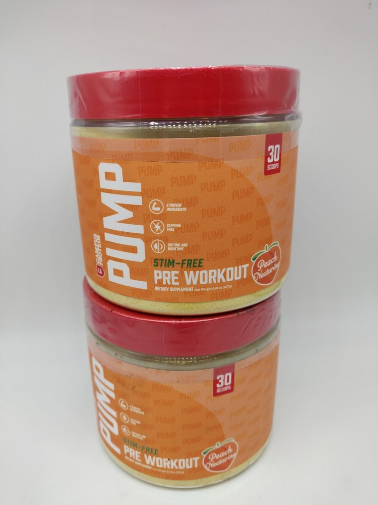 2 Pack Campus Protein Pump Pre-workout Peach Nectarine 12/2024 9.41 OZ