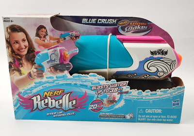 Nerf Rebelle Super Soaker Blue Crush 2013 Hasbro Holds 20 oz Shoots 38 NIB