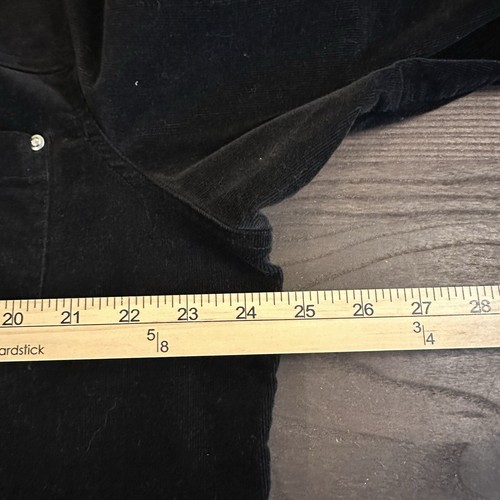 Quacker Factory Corduroy Jacket Rhinestone Zipper Bling Women’s XL Black Studded - Picture 6 of 10