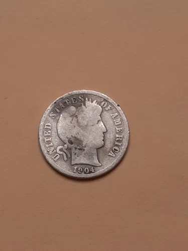 1904 BARBER DIME