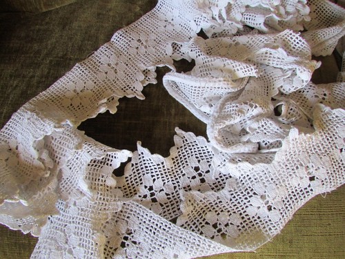 Antique Vintage Hand Crochet Lace Trim 6 metres 10cm Width - 第 5/12 張圖片
