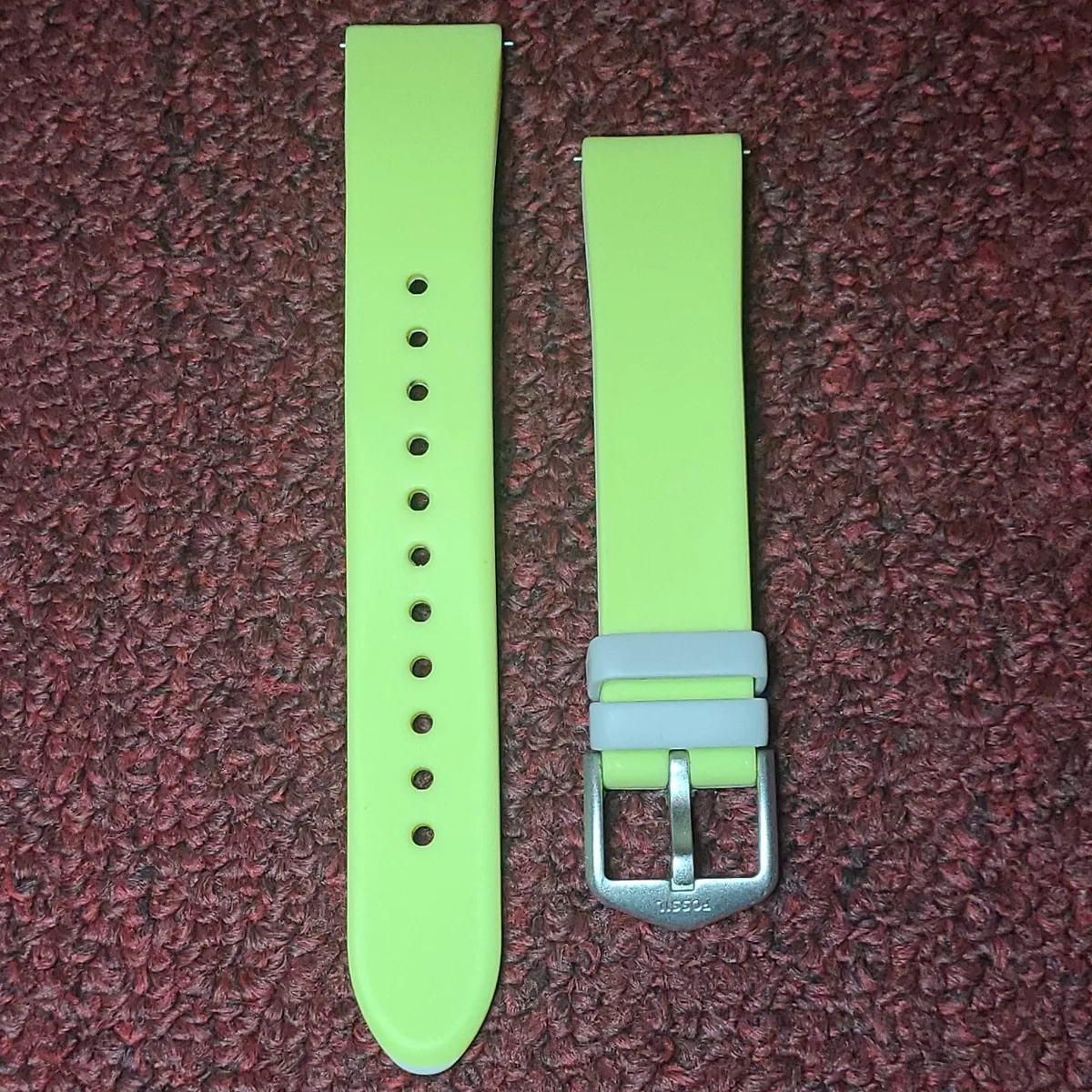 Fossil 18mm top silicone watch band