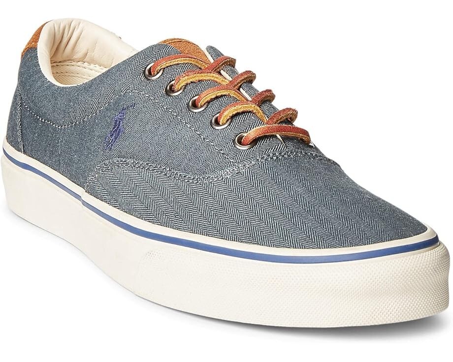 Polo Ralph Lauren Keaton Pony Sneakers Uomo 8.5 Denim Newport Navy Scarpe ZPO3786