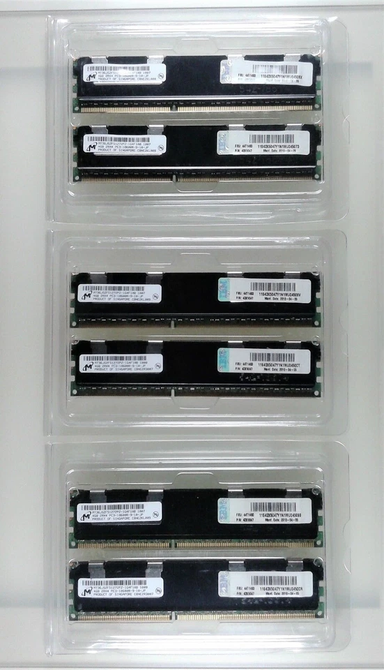 44T1483 IBM 4GB (1X4GB) 2RX4 PC3-10600R DDR3 MEMORY MODULE 43X5047 1-YR WARRANTY - Image 2 of 2