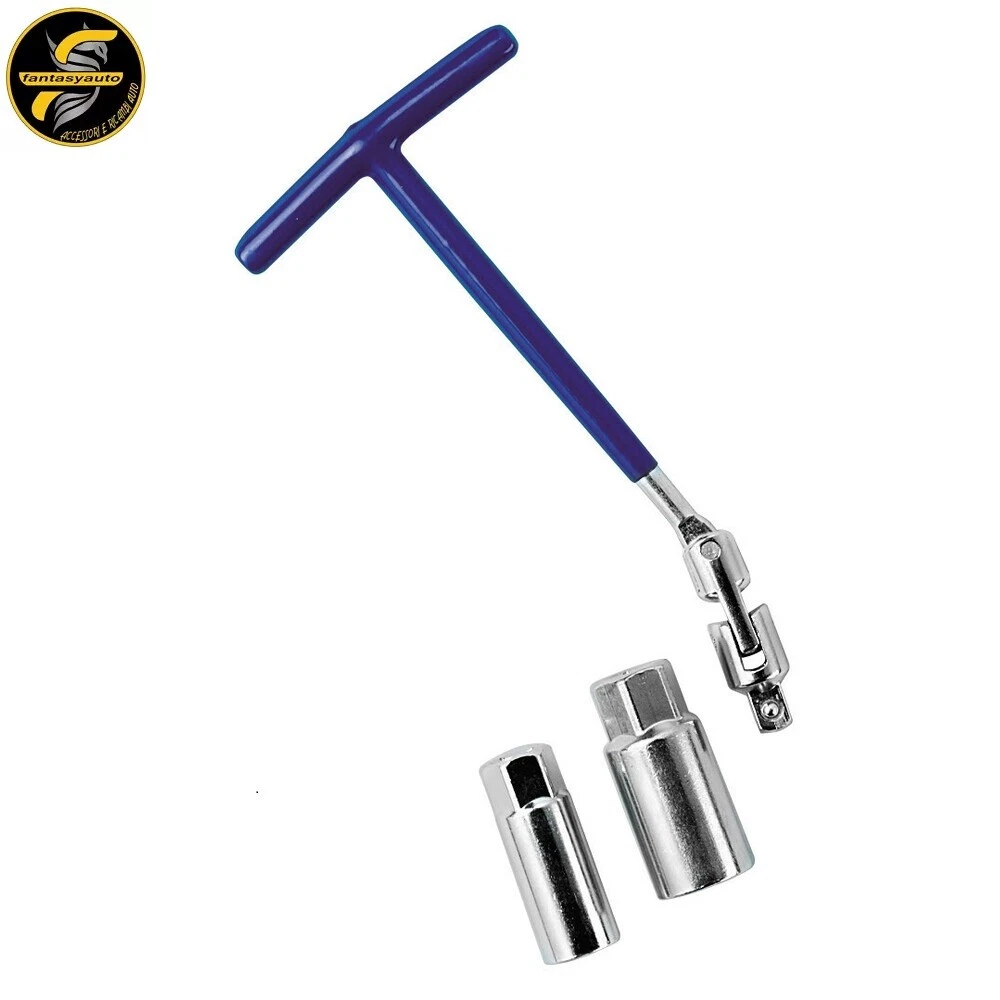 Set 4 Chiavi Per Candele Con Impugnatura A T, 16/18/21 Mm, In Acciaio Inox, Per Auto E Moto, Leggero E Pieghevole - 5