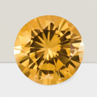 Yellow Sapphire Round Cut Gemstone 4.50 Cts - 11 mm Flawless Loose Gem