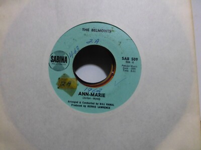 THE BELMONTS ANN-MARIE & AC-CENT-TCHU-ATE THE POSITIVE  VG+    45