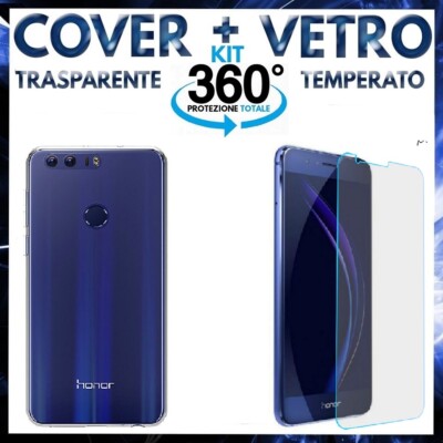 COVER + TEMPERED GLASS for Huawei Honor 8 TPU film case FRD-L09 / L19