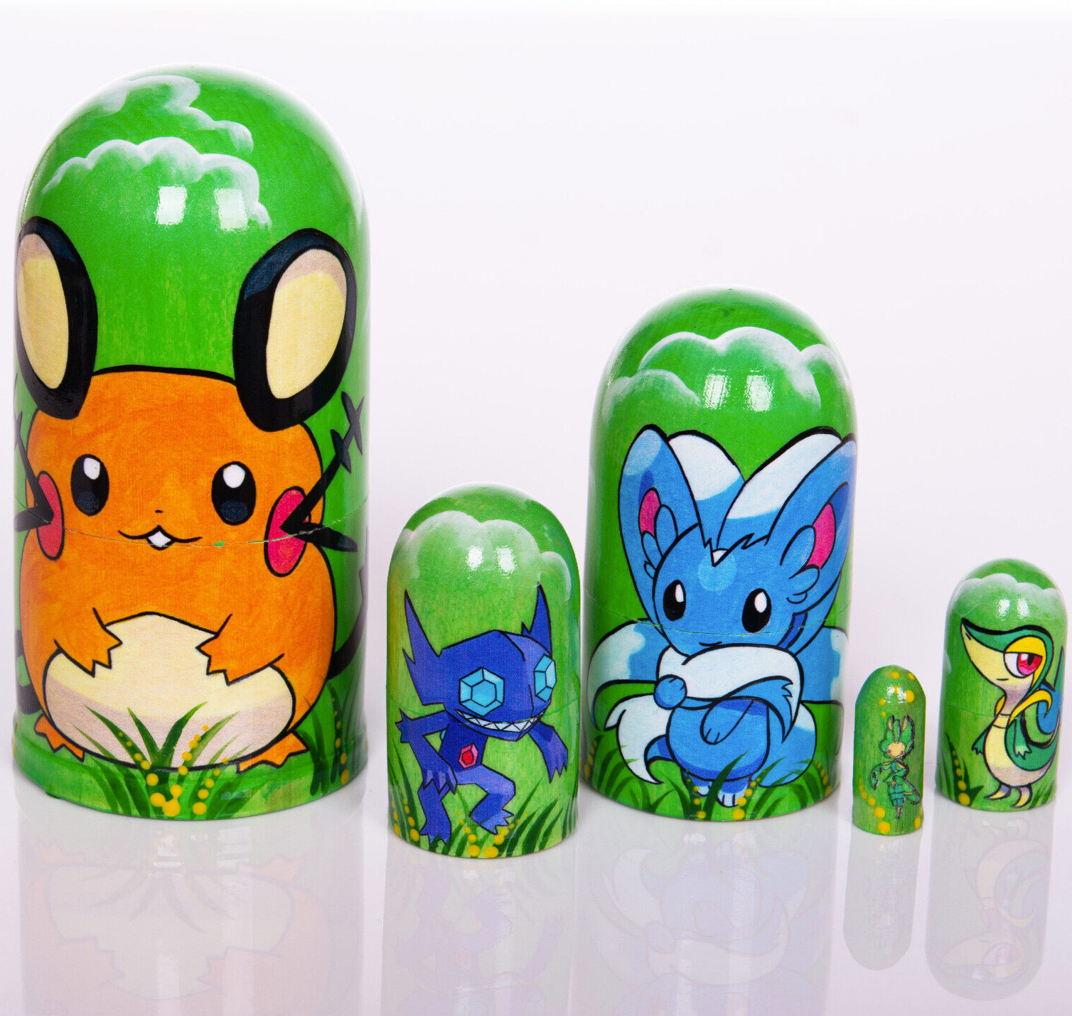4" Kids Room Decor, Kids Gift, Wooden Toys Matryoshka