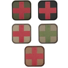 Condor 231 Medic Patch Military First Aid EMT EMS Responder Red Cross Hook Loop