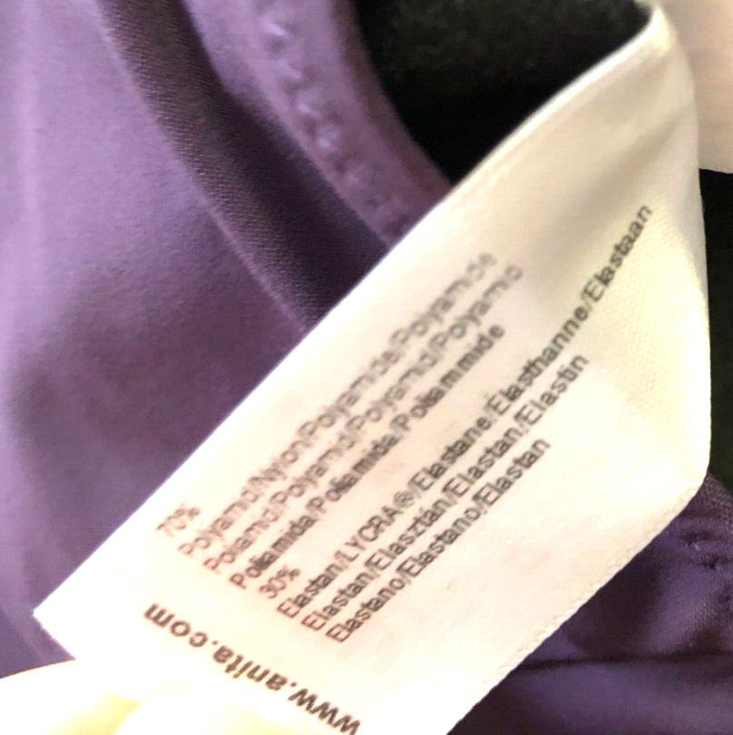 Rosa Faia Swimsuit 32D Heliotrope Violet Ruched Strapless Artemis 7208  BNWT image 5