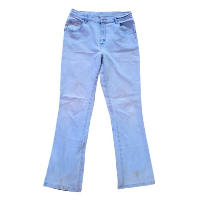 Lee Damen helle Waschung Bootcut Jeans - Größe 12M - Baumwollmischung - hergestellt in Kambodscha