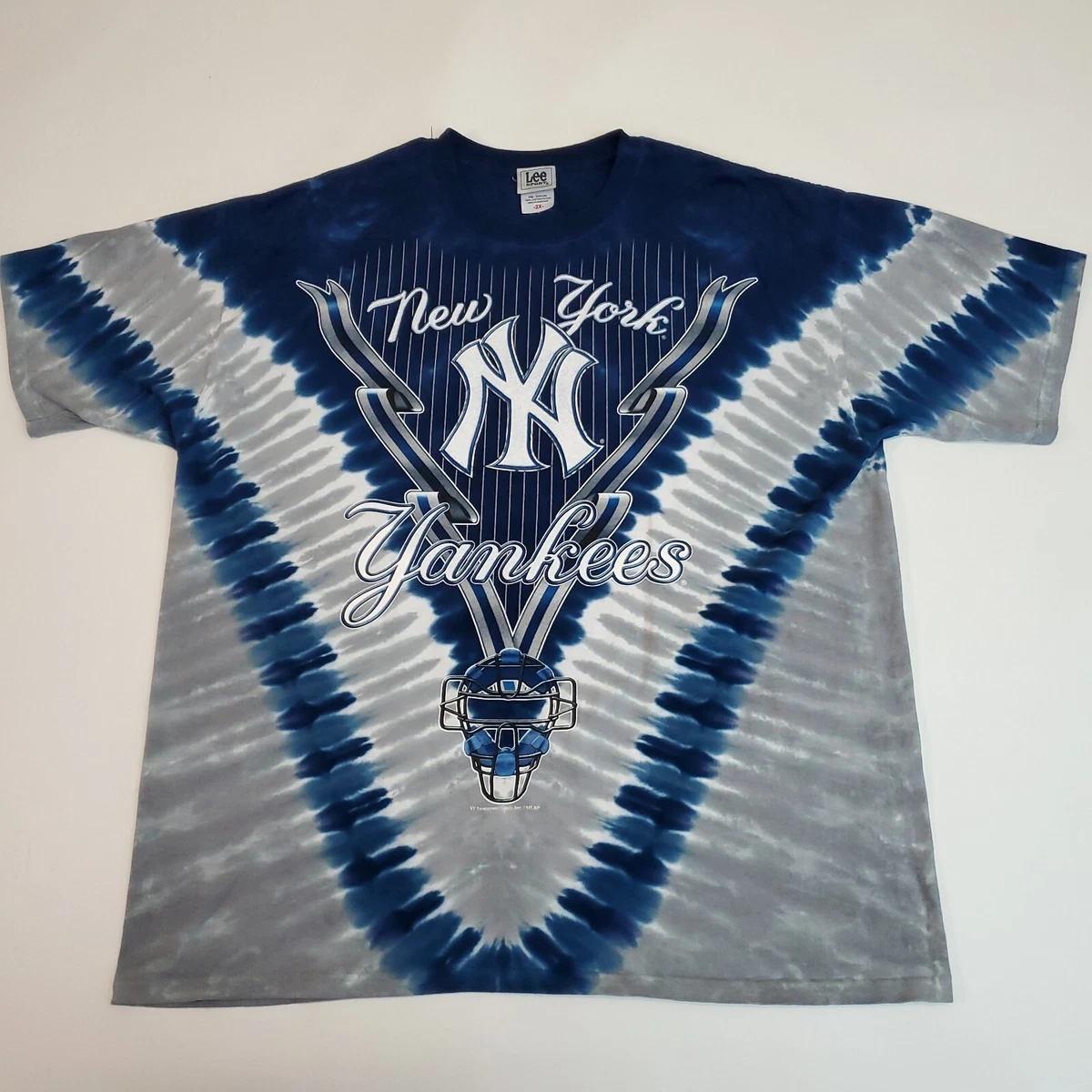 Lee Sport NY Yankees MLB Men s Tie Dye T Shirt Mens XXL 2XL Blue Gray